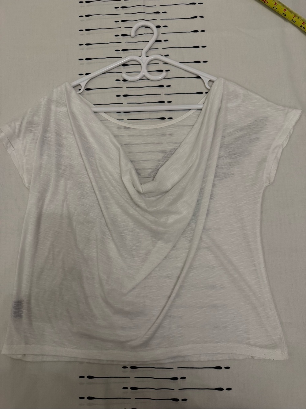 QED London White Short Sleeve Tee with Metallic Wing Sequin Detail - Picture 5 of 7